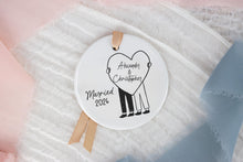 Load image into Gallery viewer, Personalized Married Ornament, First Christmas Married, Custom Newlywed Ornament, Bride and Groom, Two Brides or Two Grooms Design
