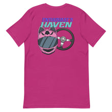 Load image into Gallery viewer, Enthusiast&#39;s Haven Purple Logo T-Shirt Turbo Back Version
