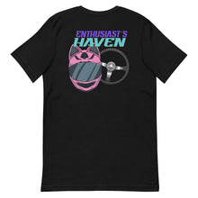 Load image into Gallery viewer, Enthusiast&#39;s Haven Purple Logo T- Shirt
