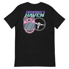 Load image into Gallery viewer, Enthusiast&#39;s Haven Purple Logo T-Shirt Turbo Back Version
