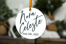 Load image into Gallery viewer, Baby Name and Birth Date Ornament - Gift for New Parents
