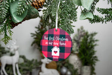 Load image into Gallery viewer, Buffalo Plaid Our First Christmas In Our New Home Ornament
