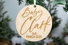 Load image into Gallery viewer, Personalized Pregnancy Announcement Ornament
