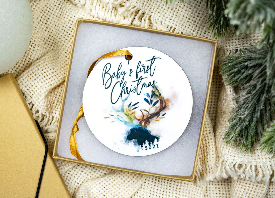 Baby's First Christmas Deer Ornament 2021