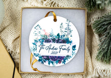 Load image into Gallery viewer, Family Name Ornament - Woodland Fox Christmas Ornament
