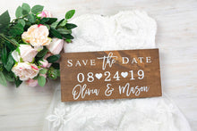 Load image into Gallery viewer, Save the Date Sign with Names and Wedding Date

