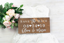 Load image into Gallery viewer, Save the Date Sign with Names and Wedding Date
