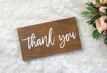 Load image into Gallery viewer, Modern Wooden Thank You Sign
