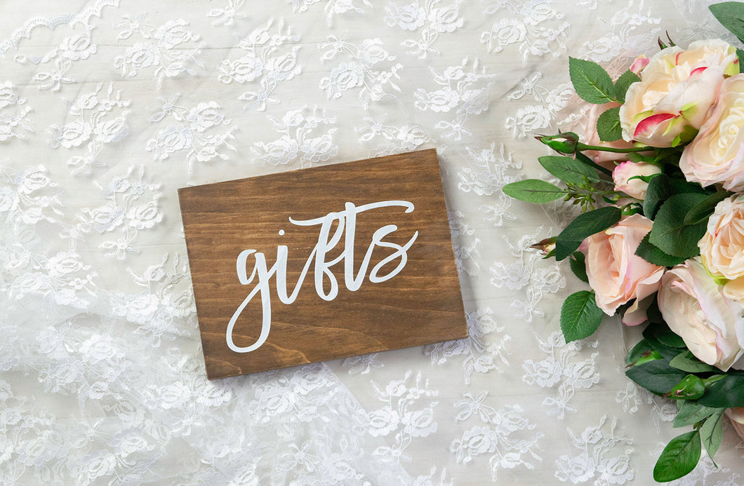 Modern Wooden Gifts Sign