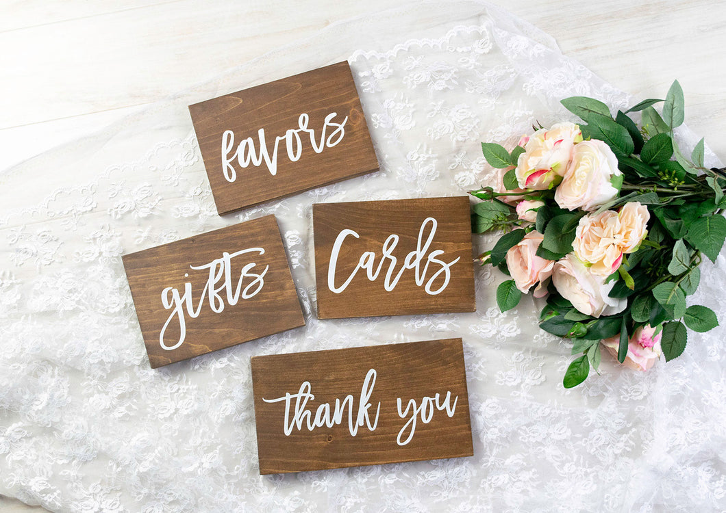 Party Sign Set - Cards, Gifts, Favors, and Thank You