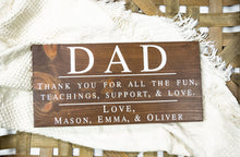 Load image into Gallery viewer, Thank You Dad Sign - Personalized Fathers Day Gift
