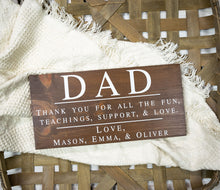Load image into Gallery viewer, Thank You Dad Sign - Personalized Fathers Day Gift
