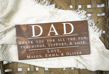 Load image into Gallery viewer, Thank You Dad Sign - Personalized Fathers Day Gift
