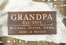 Load image into Gallery viewer, Grandpa Sign - Personalized Gift for Grandfather
