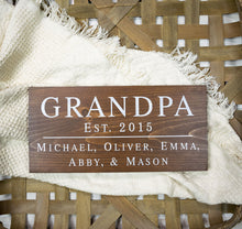 Load image into Gallery viewer, Grandpa Sign - Personalized Gift for Grandfather
