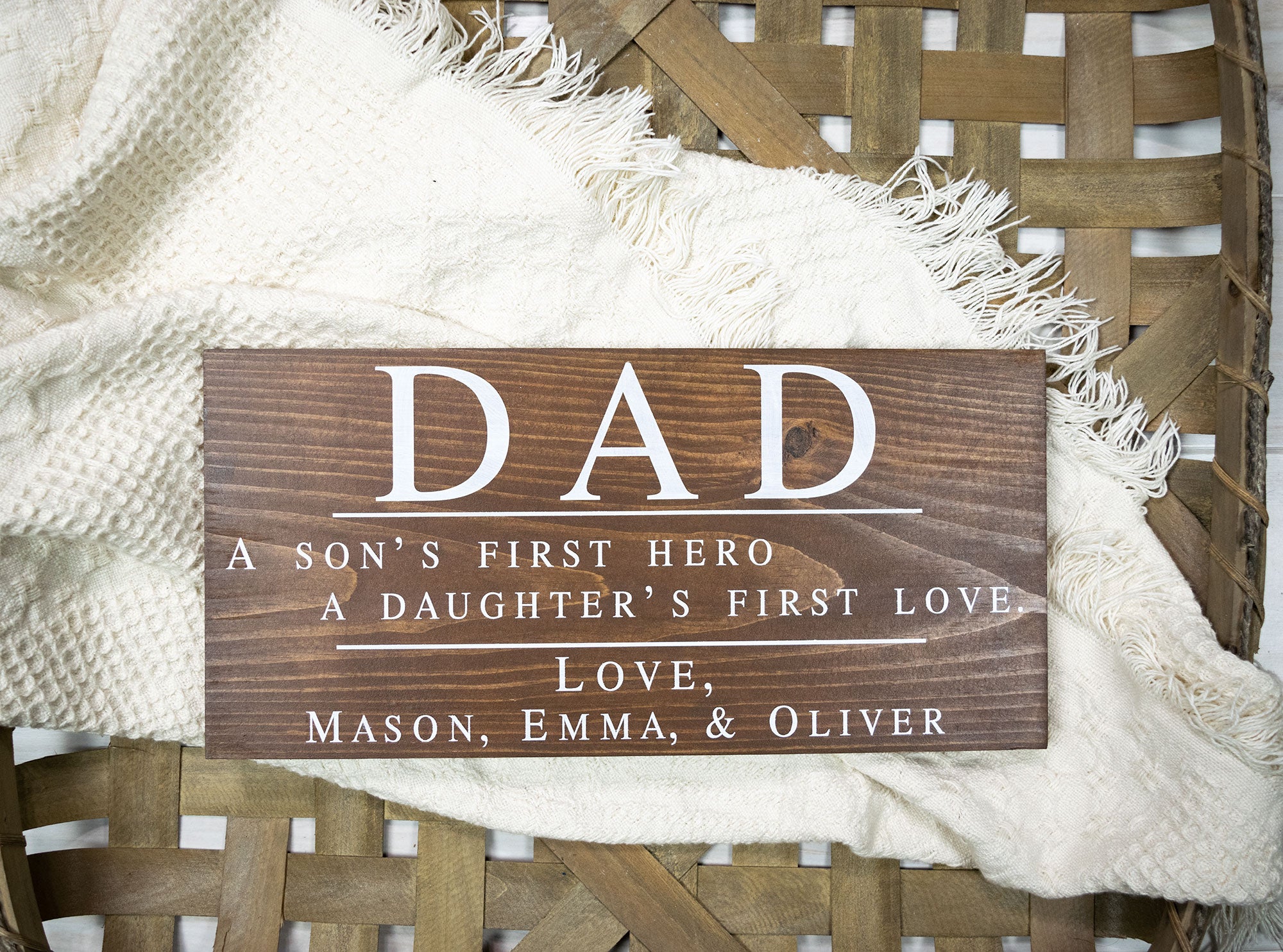 Dad a son's first hero a best sale daughter's first love gifts