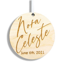 Load image into Gallery viewer, Personalized Engraved Baby Name Ornament
