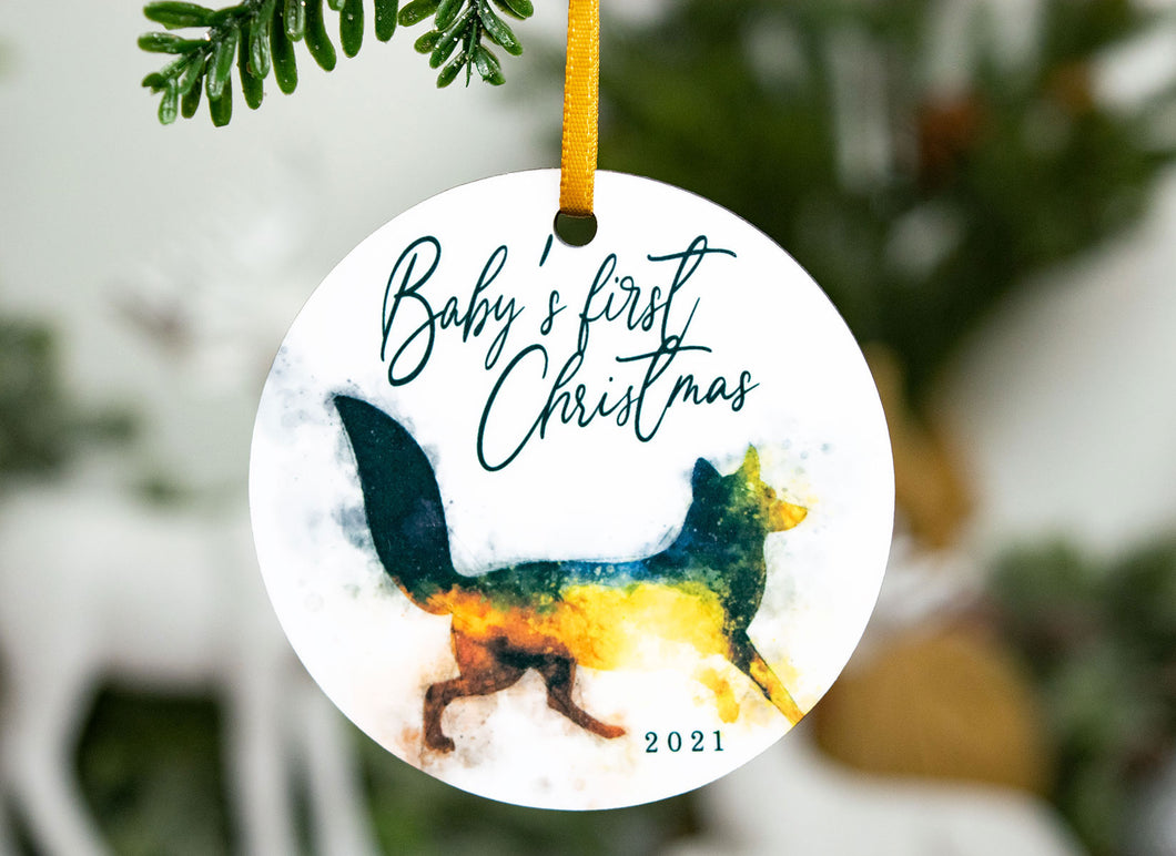 Fox Baby's First Christmas Ornament 2021