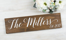 Load image into Gallery viewer, Last Name Sign for Bridal Shower or Anniversary Gift
