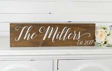 Load image into Gallery viewer, Last Name Sign for Bridal Shower or Anniversary Gift
