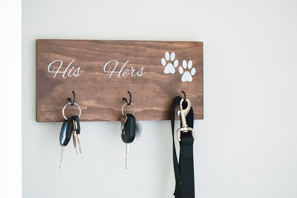 His hers clearance paw key holder