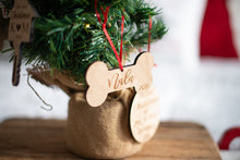 Load image into Gallery viewer, Dog Bone Christmas Ornament with Name and Year

