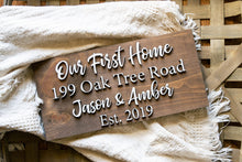 Load image into Gallery viewer, 3D Our First Home Sign, New Home Gift

