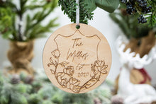 Load image into Gallery viewer, Personalized Last Name Wedding Christmas Ornament - Wedding Gift for Couple
