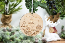 Load image into Gallery viewer, Personalized Last Name Wedding Christmas Ornament - Wedding Gift for Couple

