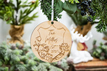 Load image into Gallery viewer, Personalized Last Name Wedding Christmas Ornament - Wedding Gift for Couple
