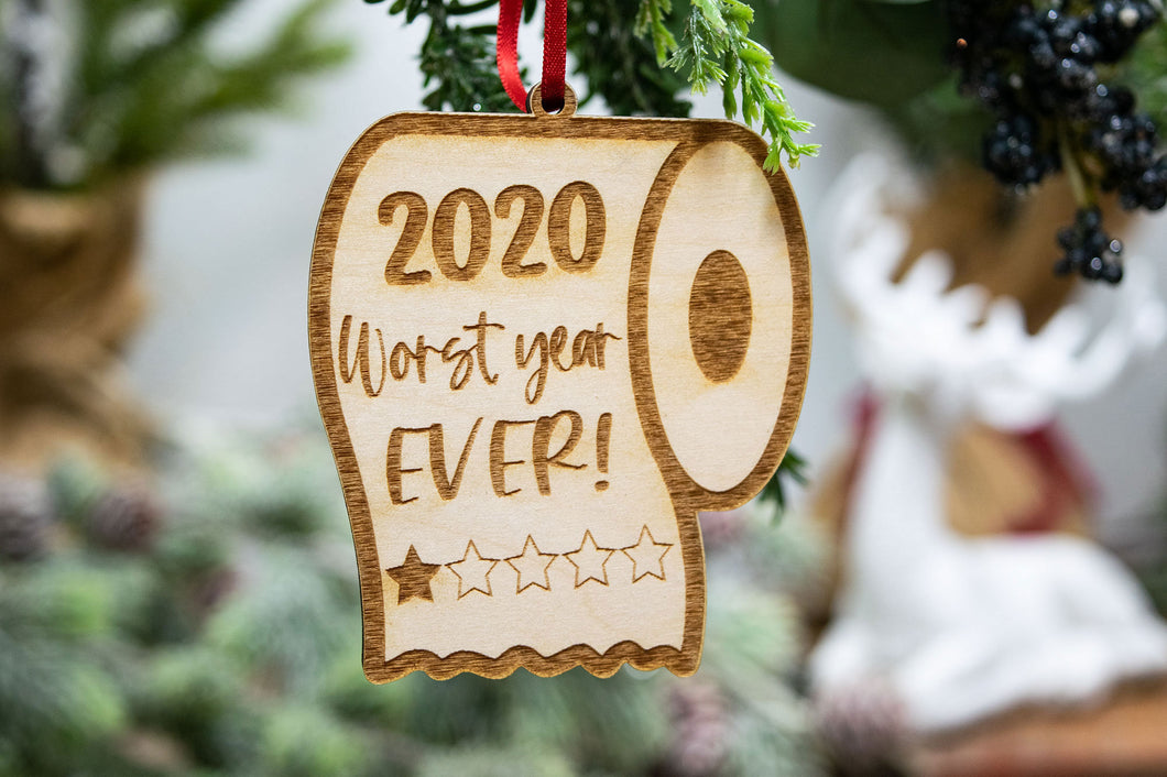 Worst Year Ever 2020 Toilet Paper Christmas Ornament - Funny Christmas Gift