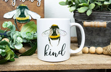 Load image into Gallery viewer, Bee Gift Set - Bee Kind Mug, Bee Pattern Mug, &amp; Hey Honey Sign
