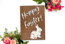 Load image into Gallery viewer, Floral Hoppy Easter Sign Easter Decorations
