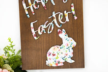 Load image into Gallery viewer, Floral Hoppy Easter Sign Easter Decorations
