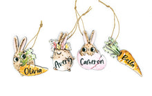 Load image into Gallery viewer, Funny Cartoon Bunny Easter Basket Tags
