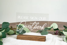 Load image into Gallery viewer, Please Sign Our Guestbook Acrylic Wedding Sign
