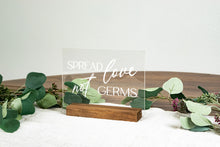 Load image into Gallery viewer, Spread Love Not Germs Social Distancing Wedding Sign
