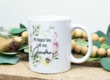 Load image into Gallery viewer, My Biggest Fans Call Me Grandma Mug - Personalized Grandmother Gift
