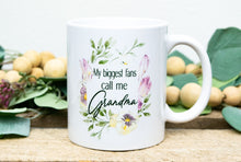 Load image into Gallery viewer, My Biggest Fans Call Me Grandma Mug - Personalized Grandmother Gift
