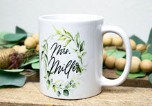 Load image into Gallery viewer, Personalized Mrs Mug, Mug Set, Bridal Shower Gift, Custom Wedding Gift, Bride to Be Gift, Wedding Mug, Gift for Bride, Engagement Mug
