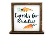 Load image into Gallery viewer, Carrots for Reindeer Mini Sign, Tiered Tray Decor, Tiered Tray Decorations, Rustic Holiday Decor, Christmas Decorations, Christmas Sign
