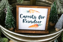 Load image into Gallery viewer, Carrots for Reindeer Mini Christmas Sign - Tiered Tray Decorations

