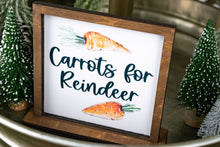 Load image into Gallery viewer, Carrots for Reindeer Mini Christmas Sign - Tiered Tray Decorations
