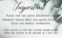 Load image into Gallery viewer, Personalized Floral Wreath First and Last Names Cutting Board
