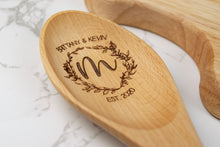 Load image into Gallery viewer, Personalized Floral Wreath First and Last Names Cutting Board
