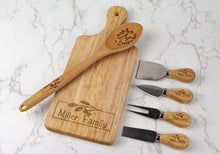 Load image into Gallery viewer, Personalized Family Name Cutting Board Gift - Optional Make it a Set
