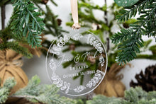 Load image into Gallery viewer, Engaged Ornament, Engagement Gifts for Couple, Engagement Ornament Personalized, Our First Christmas Ornament, Engagement Gift for Couple
