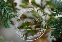 Load image into Gallery viewer, Acrylic Married Christmas Ornament - Wedding Gift for Couple
