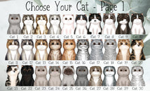 Load image into Gallery viewer, Custom Cat Ornament, Personalized Cat Gift - Choose from 86 Cat Options
