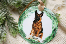 Load image into Gallery viewer, Custom German Shepherd Ornament - Personalized Dog Ornament - Choose from 4 Graphic Options
